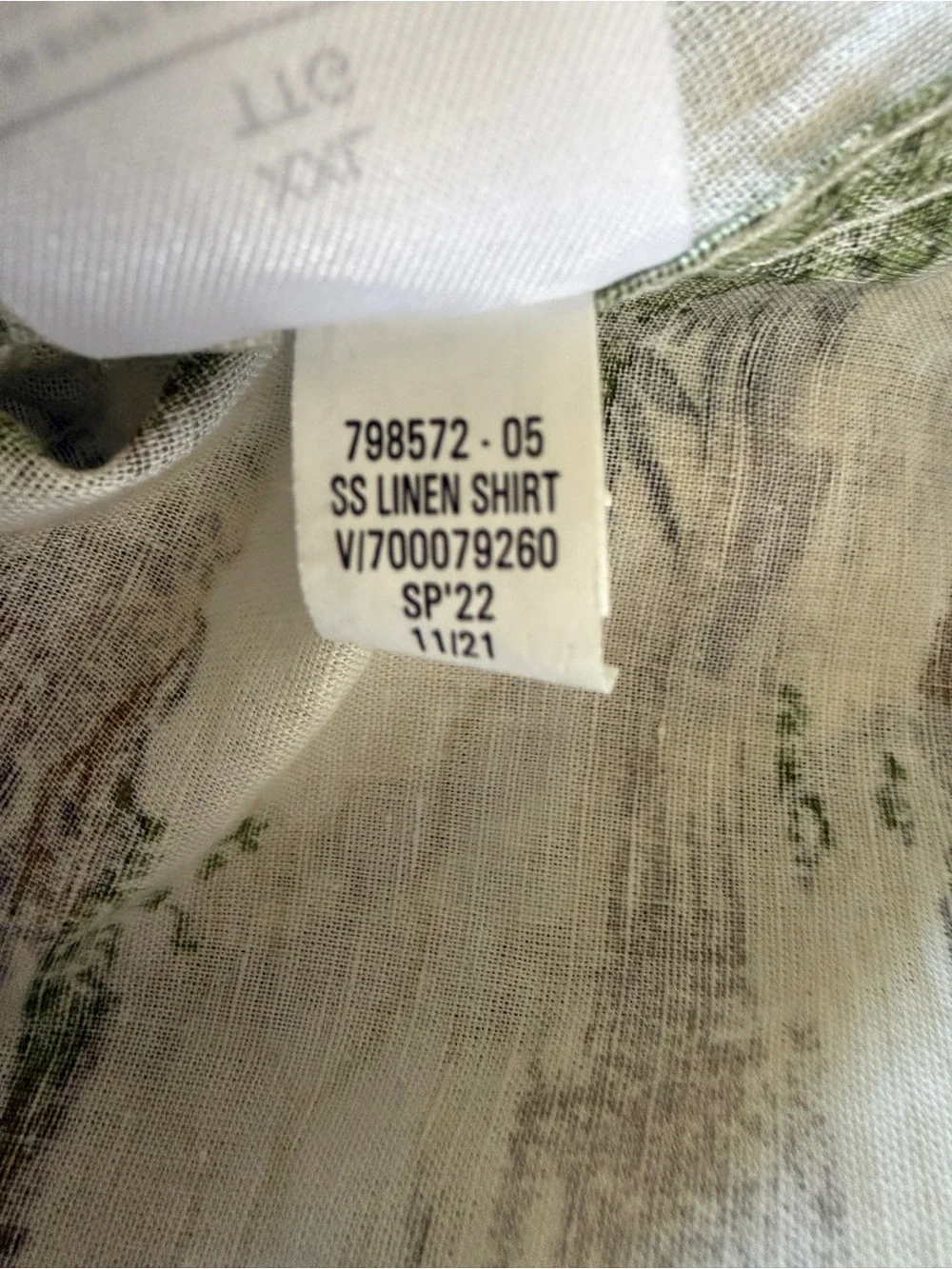 Banana Republic Linen Palm Tree Button-Up XXL